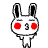 可白兔子QQ表情图片