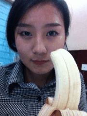 超恶心的吃香蕉女孩