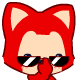 戴墨镜装酷的红狐狸