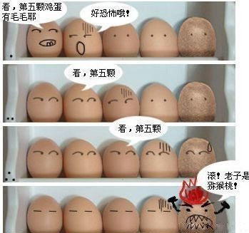 冰箱里搞笑的鸡蛋