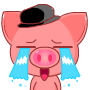 流眼泪的小红猪