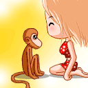 小猴子握手
