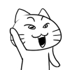 黑白线条这猫QQ表情，快乐童子之这猫静态图片