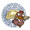 幺鸡吃饺子