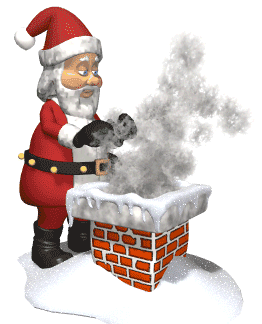 天太冷了，圣诞老人也来烤火取暖