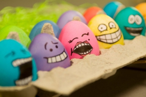 一群彩色的蛋