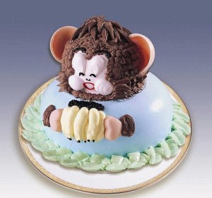 可爱的小猴蛋糕