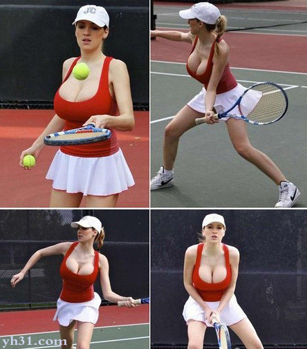 大胸美女打网球，你想看哪个球